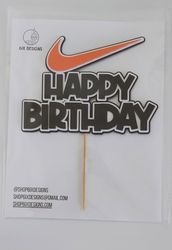 Nike Birthday Cake Topper | Sports Birthday | Birthday Decorations | Basketball Birthday | Basketball Party