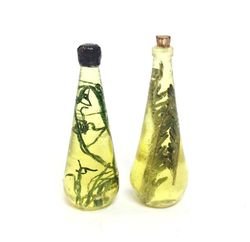 Dollhouse miniature 1:12 Bottles with oil, olive oil bottle, bottle oil