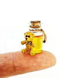 Dollhouse miniature 1:12 jar of honey Bear and honey