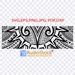 Tattoo Svg. Polynesian tribal tattoo pattern background design