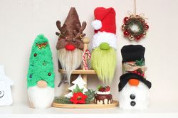 Christmas Gnomes for Tiered tray Snowman, Santa Grinch, Christmas Tree and Reindeer Rudolf