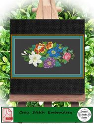scheme for embroidery flowers - Vintage Cross Stitch Scheme Flower Fantasy