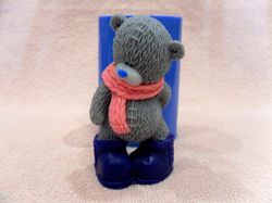 Teddy Bear in big boots - silicone mold