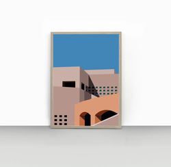 Architecture Art Print | Architecture Poster | Cityscape illustration | Graphic Illustration Abstract Poster | Modern