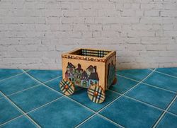 Trolley for dollhouse. Doll toy.The cart for the doll house.1:12 scale.