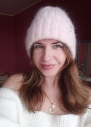 Women angora fluffy hat Winter warm soft hat