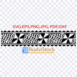 tattoo svg. polynesian tongan seamless pattern tattoo border