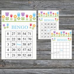 Flowers bingo game card,Floral bingo game card,Floral Printable Bingo,Flower themed bingo game,INSTANT DOWNLOAD-126
