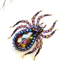 Beaded insect brooch, insect pin, spider brooch, spider, bug pin, spider brooch, bug brooch, insects, madam toto