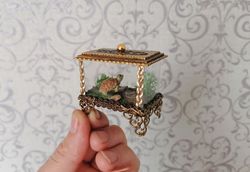 Turtle terrarium. Puppet miniature.1:12 scale.