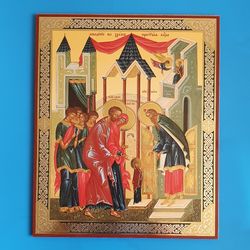 Entrance of the Theotokos into the Temple icon of the Mother of God |  | Orthodox wooden icon 7.09x8.66" free shipping
