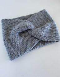 gray headband | ear warmers | knitted hats | knitted headband | winter accessories | for women | hand knit
