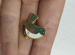 Vintage badge bird, collection badge, vintage brooch, USSR, USSR things