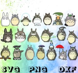 My Neighbor Totoro SVG, Anime SVG, Digital Download, Clipart, Cricut Cut File, Silhouette Cut File, Anime Clipart