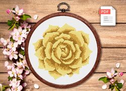 The Succulent Cross Stitch Pattern, Flower Cross Stitch Pattern, Embroidery Succulent, Flowers xStitch