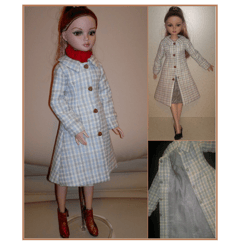The Coat Sewing pattern for Tonner 16" Ellowyne Wilde Doll with tutorial