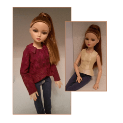 A jacket set sewing pattern for Tonner 16" Ellowyne Wilde Doll