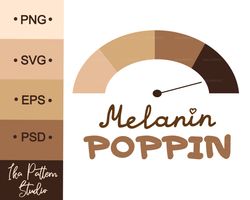 Melanin Poppin PNG, SVG, Melanin Art, Melanin Magic, Women t-shirt print