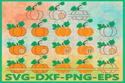 Halloween Pumpkin SVG, Pumpkin SVG, Pumpkin Monogram Svg