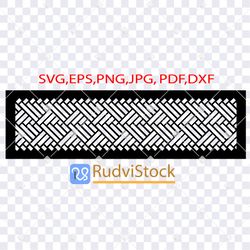Tattoo Svg. Weaving tribal stencil Polynesian design