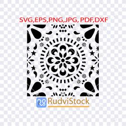 Tattoo Svg. Seamless mexican background tribal pattern