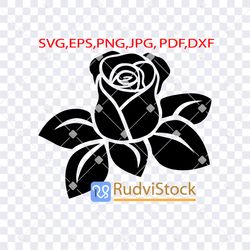 Tattoo Svg. Rose flower tribal design