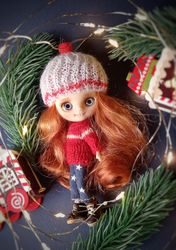 Petite Blythe. OOAK Doll. Mini Blythe. Little Doll. Christmas gift. Doll for Gift. Cute Doll. Blyte Custom Doll