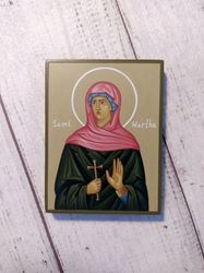 Saint Martha | Hand painted icon | Orthodox icon | Religious icon | Christian supplies | Orthodox gift | Holy icons