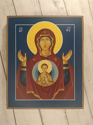 Virgin of the Sign | Hand-painted icon | Christian icon | Christian | Orthodox icon | Byzantine icon | Holy icon