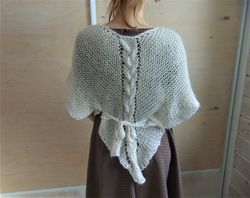 Bridal wrap, Bridal shawl for fall wedding, Wedding shawl, Danish shawl, Shawl winter wedding, Knit shawl, Crochet shawl
