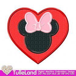 Mouse with with Heart Birthday mouse Mouse Valentines Day Design applique for Machine Embroidery