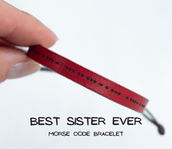 BEST SISTER EVER Morse Code Bracelet, gift for sister, bracelet for sister, sister birthday gift, Christmas gift