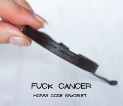 FUCK CANCER bracelet, gifts for people with cancer, breast cancer bracelet, nobody fights alone bracelet