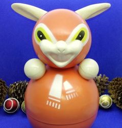 Vintage Soviet Toy Roly Poly Rabbit. Rare Musical Toy Angry Hare