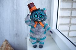 Cheshire Cat, Art Doll, Poseable OOAK Art Toy, Action Toy
