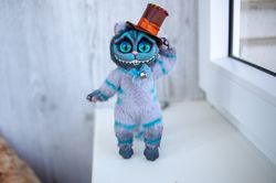 Cheshire Cat Art Doll Poseable OOAK Art Toy
