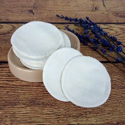 Reusable cotton rounds with laundry bag, Makeup remover pads set, Zero waste face wipes