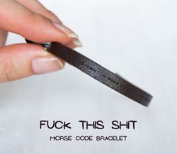 FUCK THIS SHIT leather bracelet, best friend gifts, friendship bracelet, profanity bracelet, funny gift, Christmas gift