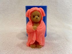 Teddy Bear in a big towel - silicone mold