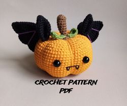 Crochet Halloween Decoration, Halloween Pumpkin, Crochet Pattern Pdf