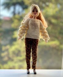 Set of 2: Oversized Sweater and Headband for Curvy Barbie