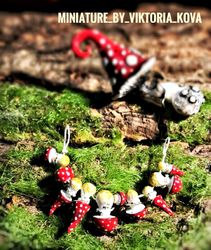 Dollhouse miniature 1:12 Mushrooms Amanita! magic mushrooms!