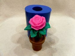 Rose in a pot - silicone mold