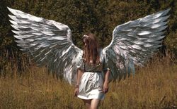 Large angel wings costume, cosplay wings, wedding wings, flexible wings