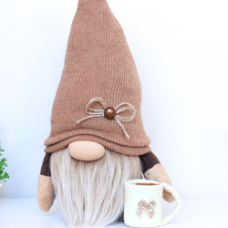 Kitchen Gnomes with Mug , Farmhouse Decoration ,Coffee Table Decor