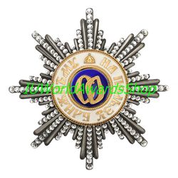 Star of the Order of St. Olga with rhinestones (type 1). Russian empire. Copy LUX