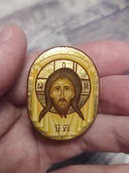 Image of Edessa | Hand painted icon | Travel size icon | Orthodox icon for travellers | Small Orthodox icons