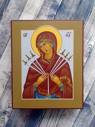 Virgin Mary | Hand-painted icon | Religious gift | Orthodox icon | Christian gift | Byzantine icon | Holy Icons