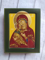 Theotokos of Vladimir | Hand-painted icon | Religious gift | Orthodox icon | Christian gift | Byzantine icon | Holy Icon