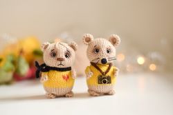 mouse gift, bear lover gift, gift for photographer, photographer gift ideas by KnittedToysKsu